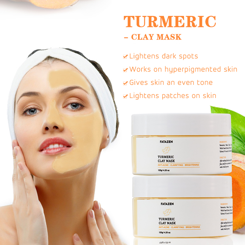 Organic Vitaminc Turmeric Lightens Dark Spots Moisturizing Anti-Aging Facial Mud Mask