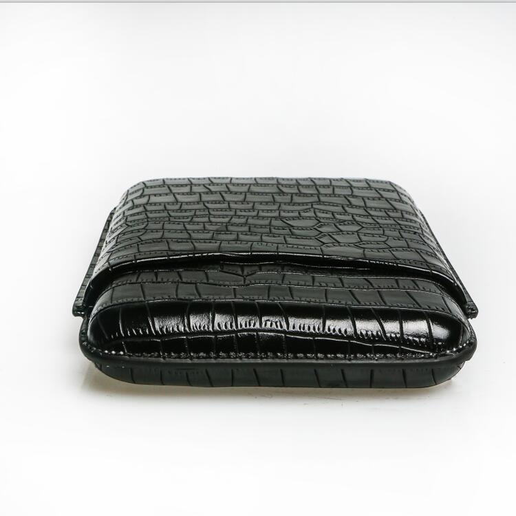 Portable 5CT Handmade Crocodile Pattern Leather Storage Cabinet