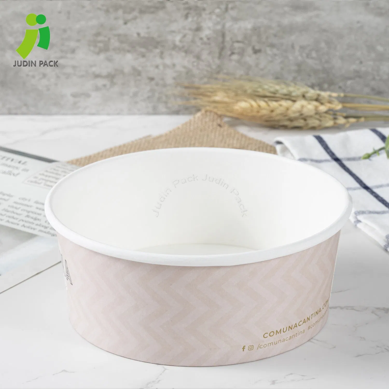 Fast-Food Box a Salad Bowl 100% Recycled Food Grade Paper