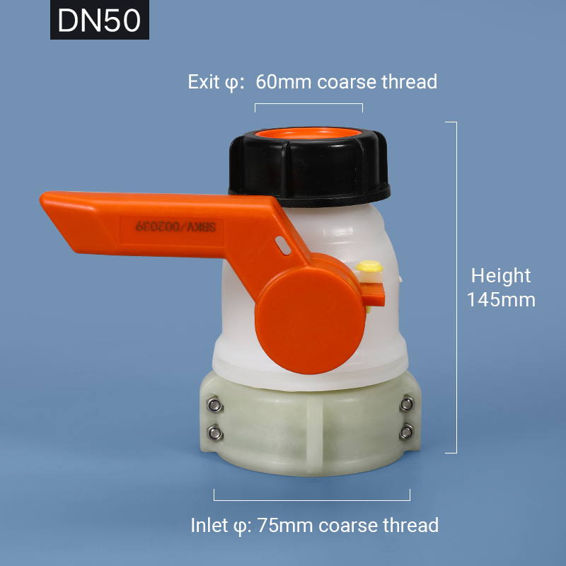 Supercharging Pressured Sealed DN50 Butterfly Valve 75mm Union Joint