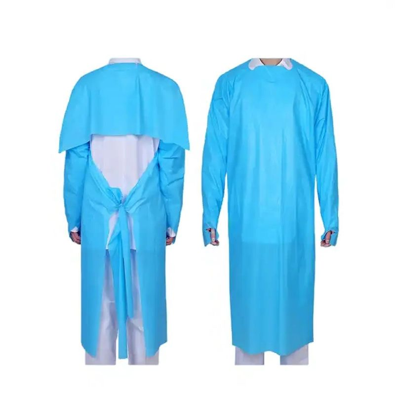 Disposable CPE Surgical Gown with Thumb-Hole