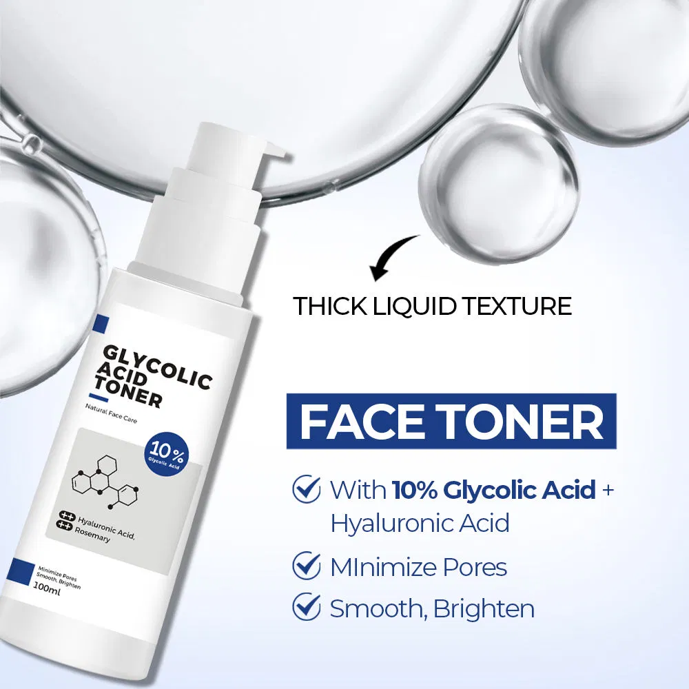 Glycolic Acid Hyaluronic Acid Face Toner Whitening Acne Treatment Hydrating Smooth Brightening