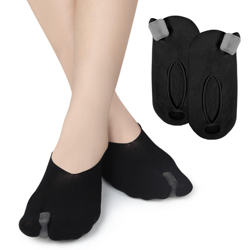 Women's Invisible Two-Toe Boat Design with Wear-Resistant Fabric Bunion Corrector Socks