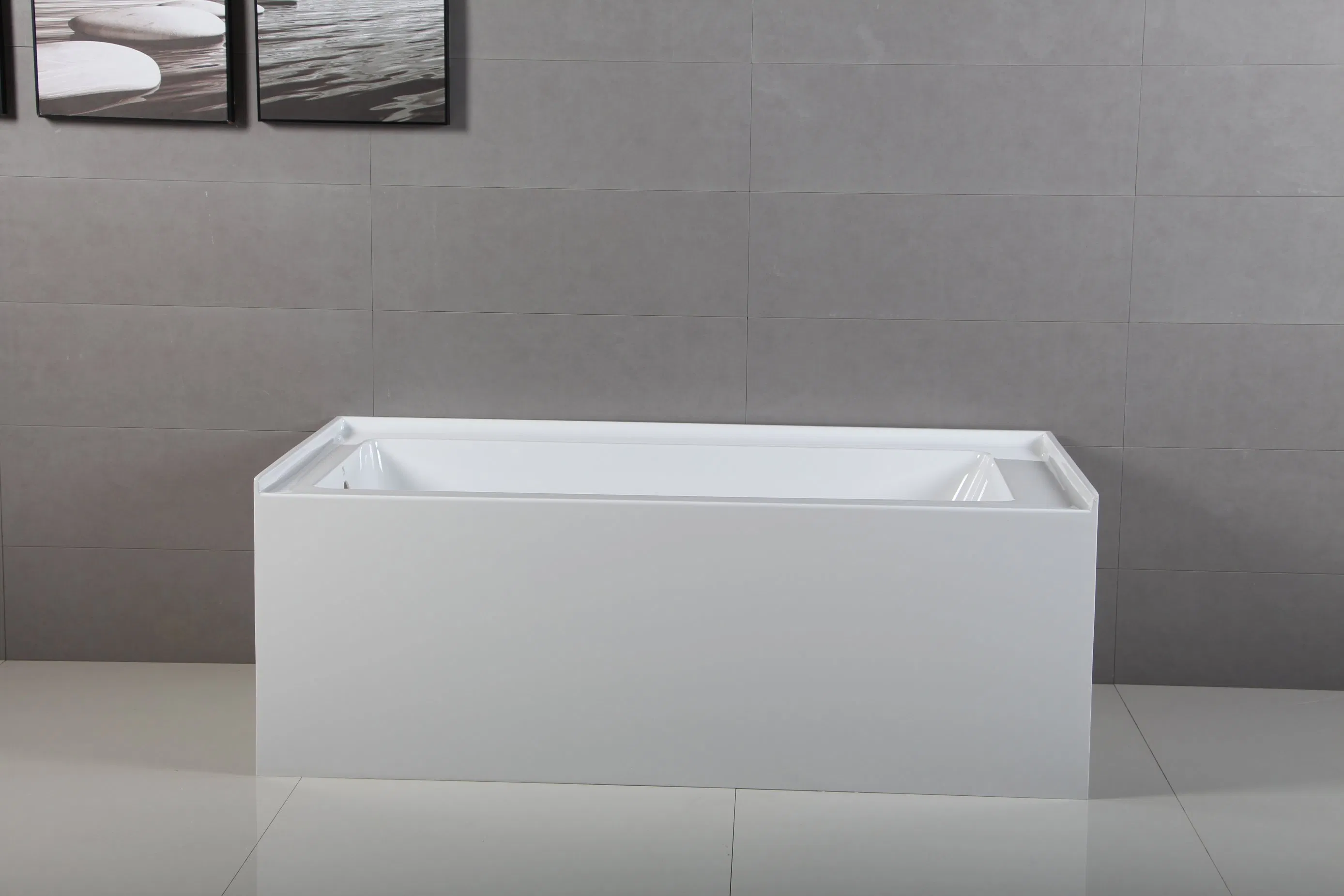 Угловая акриловая ванна Waltmal со ступенькой