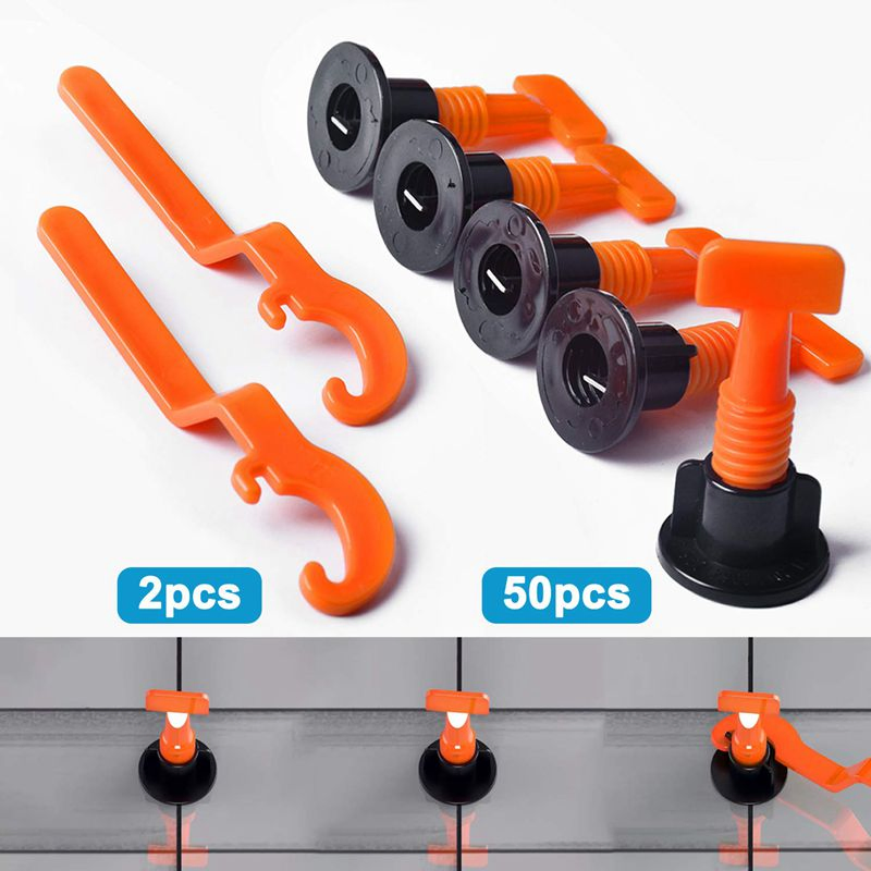 50PCS/Set Level Wedges Tile Spacers for Flooring Wall Tile Spacer Carrelage Tile Leveling System Leveler Locator Spacers Plier
