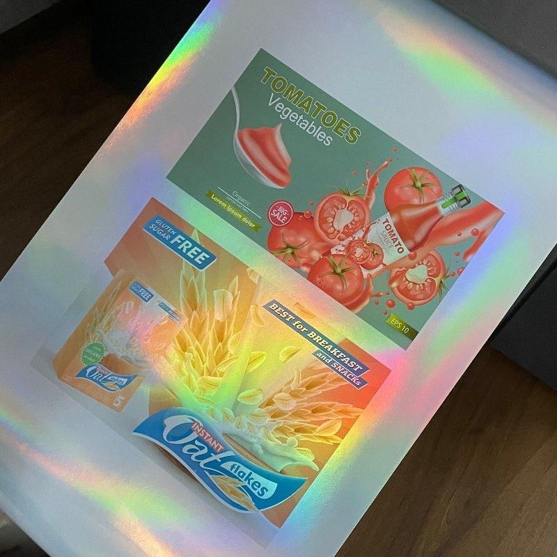 Color Laser Inkjet Printing Pet Self-Adhesive Material Holographic Sticker Label Roll