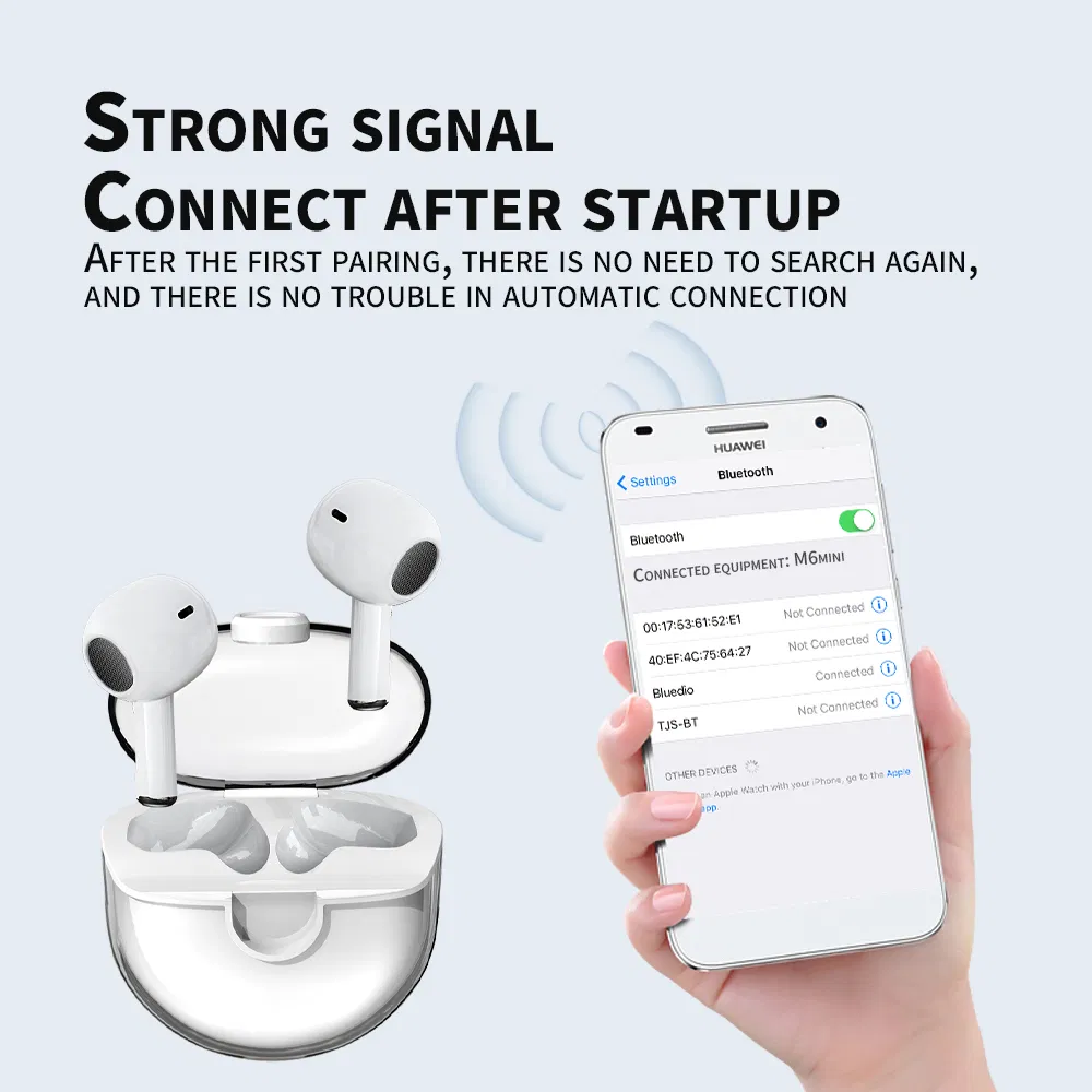 Прозрачные Bluetooth наушники M6 Mini с Hi-Fi звуком