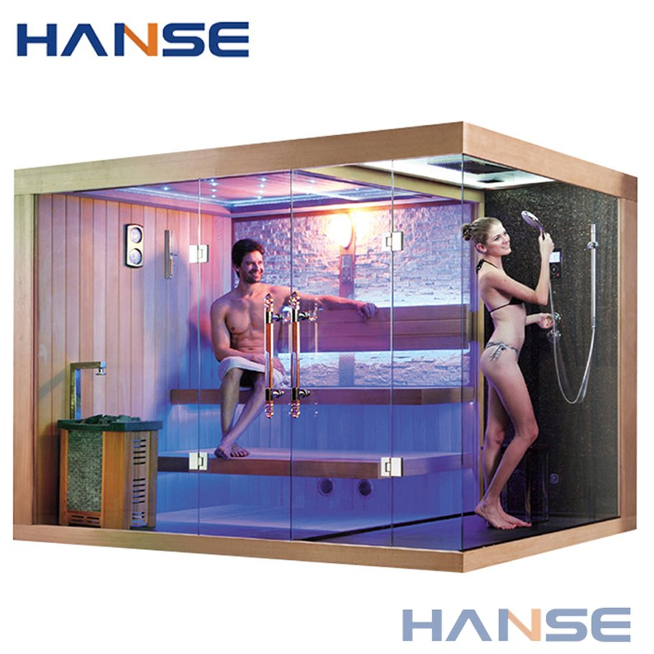 Семейная сауна из красного кедра с паром и ИК-нагревом