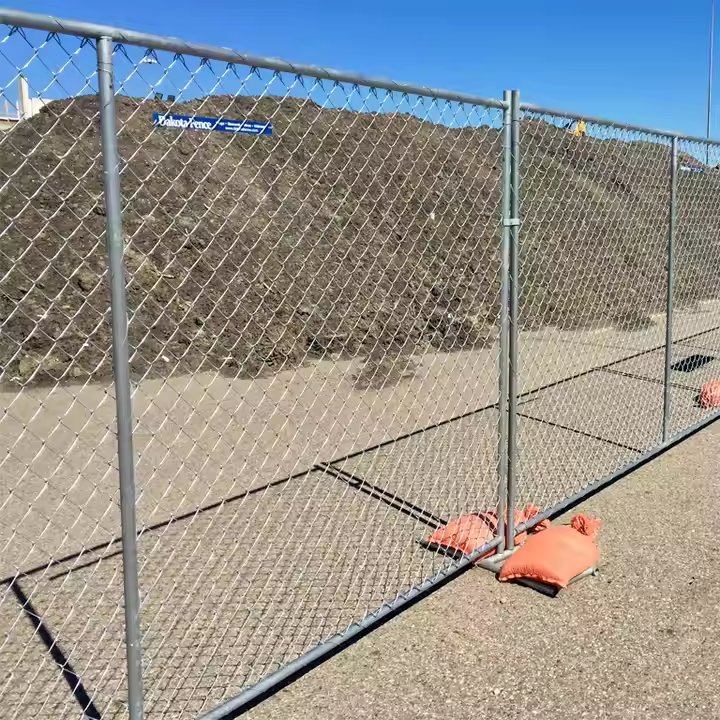 High Quality Galvanized 6X12 Temporary Construction Fence Portable Chain Link Temporary Fencing Panel