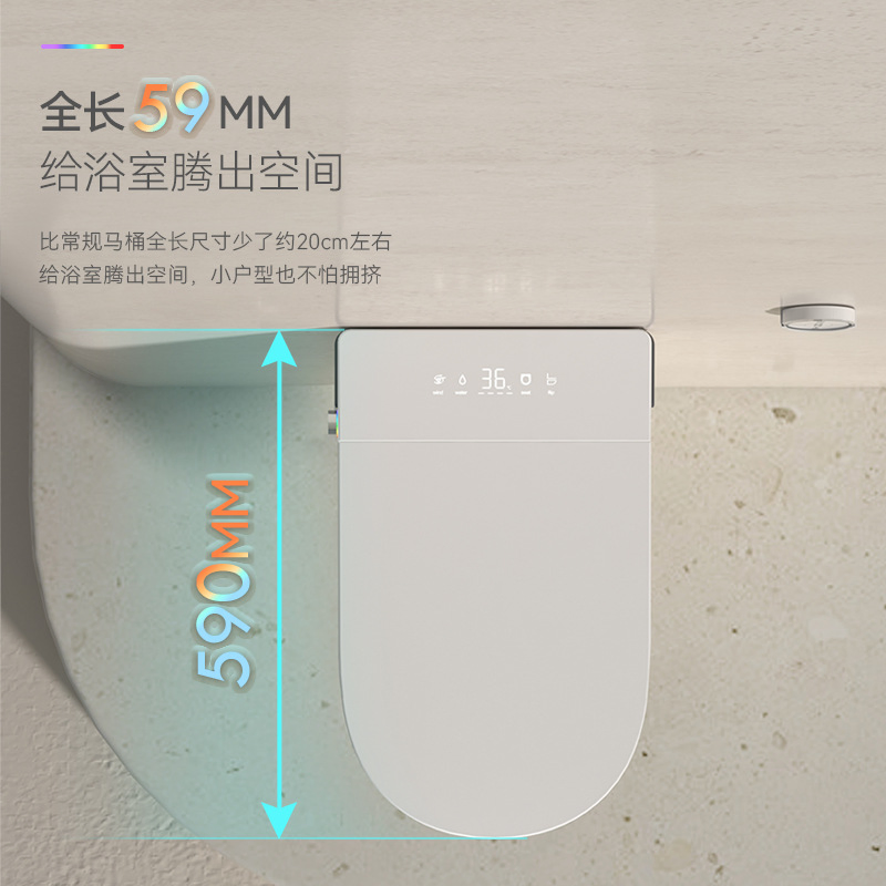 Ceramic Toilet Bidet Bathroom Auto Wall-Mounted Water Spray UV Electric Smart Wall Hung Wc Toilet