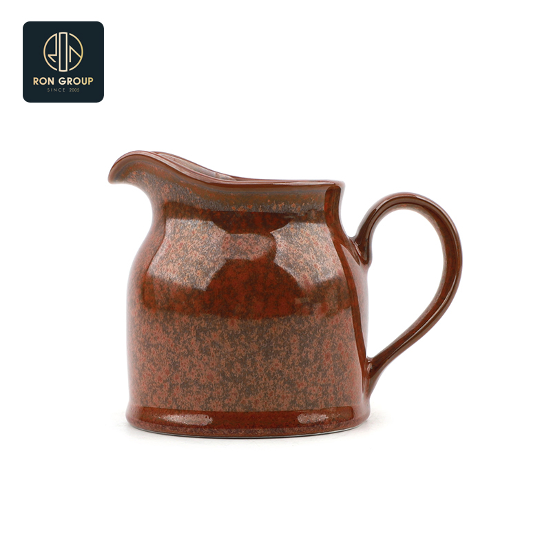 Western Cafe Bar Classic Dinnerware Coffee Container Ceramic Porcelain Commercial Creamer Pot