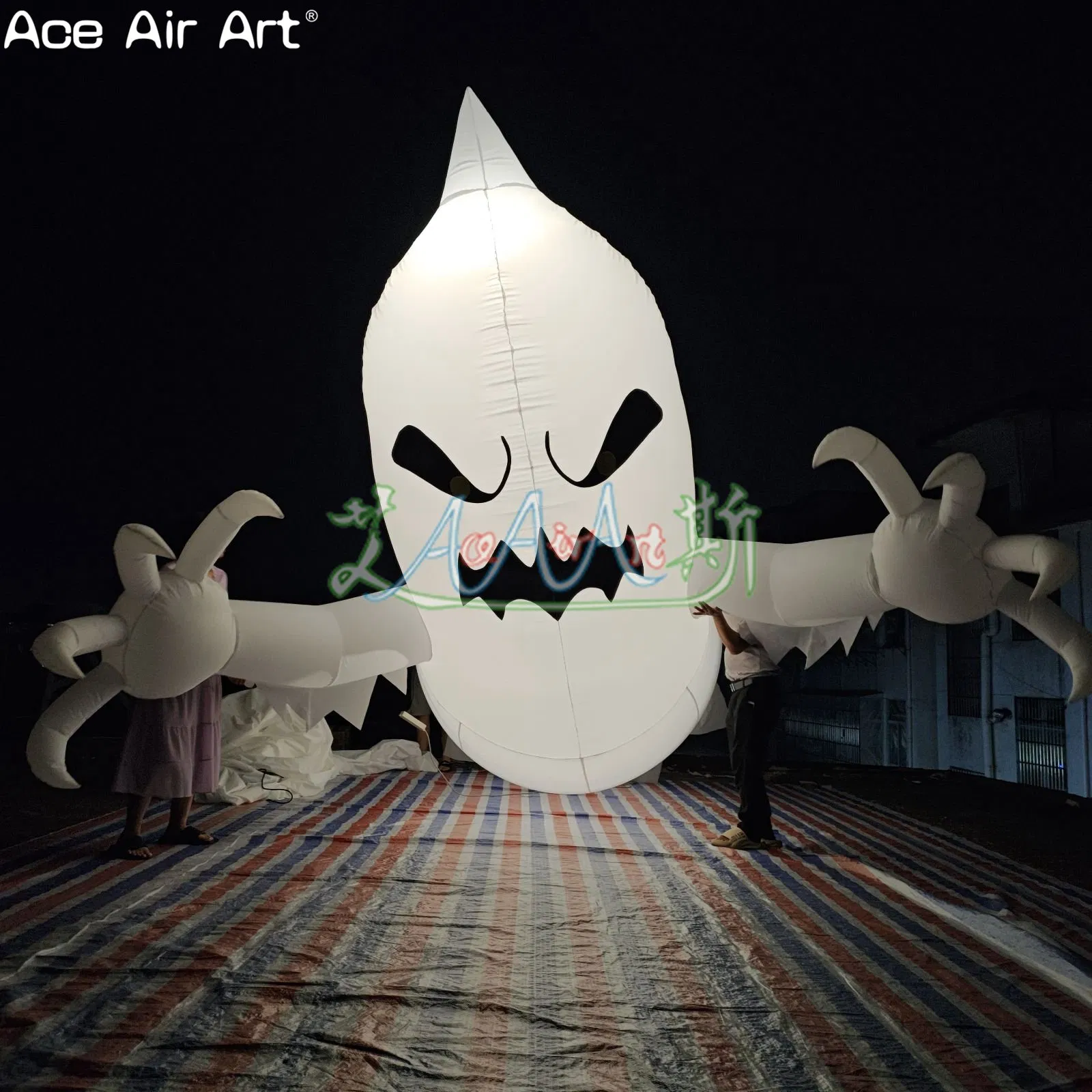 Giant Halloween Inflatable Wall-Mounted Specter Decoration Terror Halloween Events Decoration