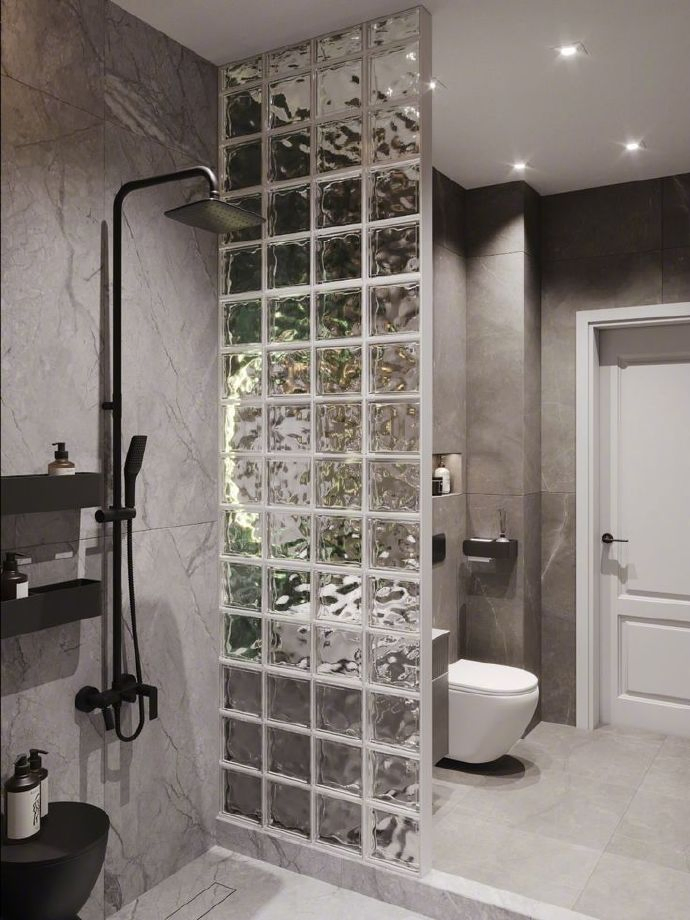 80mm 95mm 190 X190X80mm 190X190 X95mm 145 X145X80mm 145 X145 X95mm Glass Brick Block