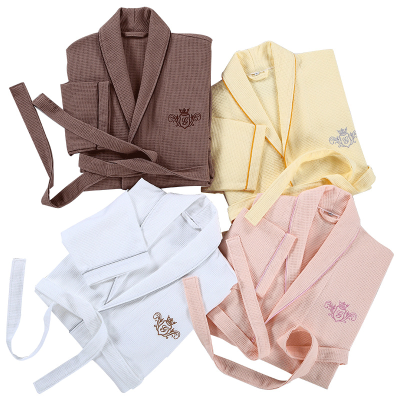 Hotel SPA Waffle Bathrobe - Sauna-Scenario Exclusive Thermal Robe, Soft & Drapable Robe