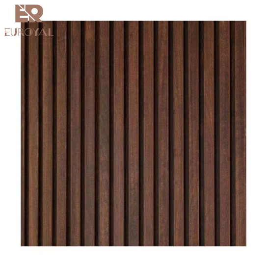 3D Exhibition Soundproofing Wooden Slats Wall Covering MDF Wood Veneer Pet Acoustic Panel