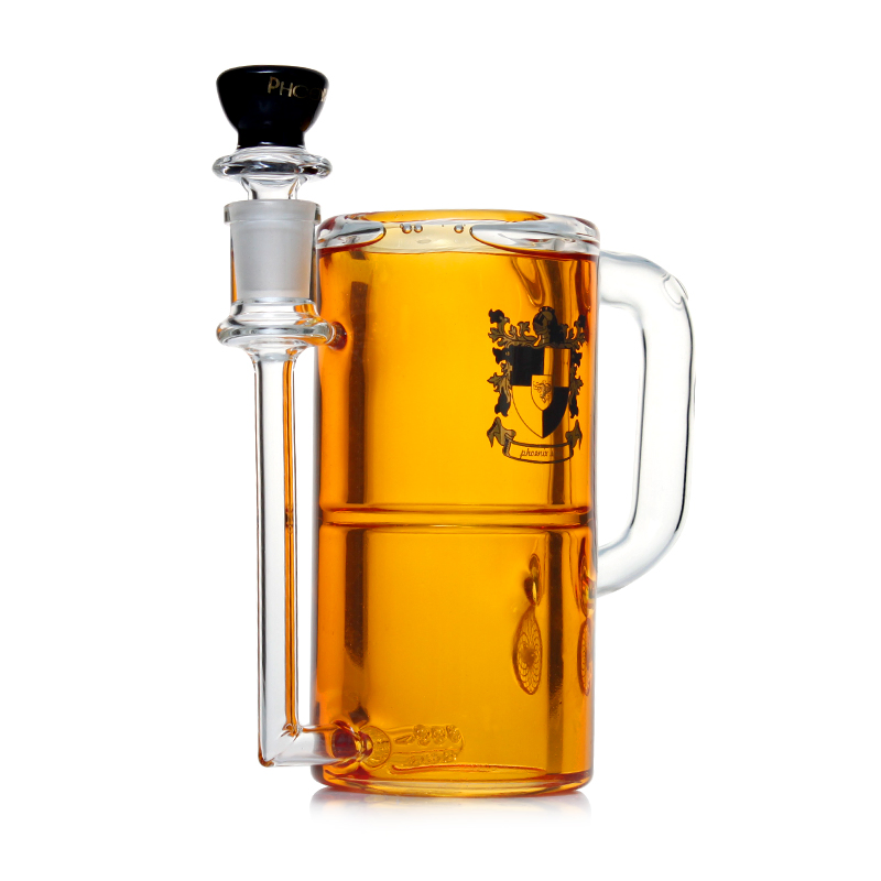 Phoenixstar 6 Inches Wine Glass with Glycerin Freezable Coil Mixed Colors Wholesale Hookah Smoking Pyrex Glass Pipe