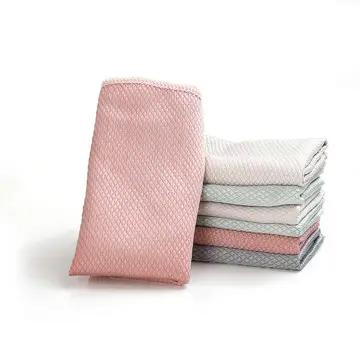 Factory Price Customized Fish Scale Microfiber Polishing Cleaning Cloth Glass Dishcloth Cloth Towel