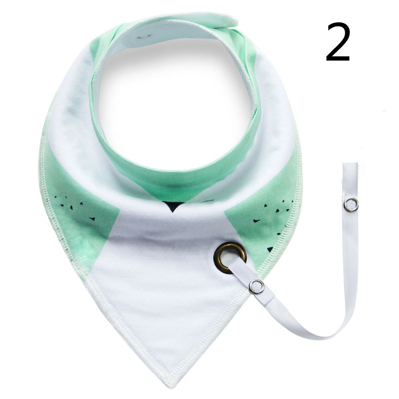 Double-Sided Organic Cotton Baby Bib with Clip for Easy Feeding