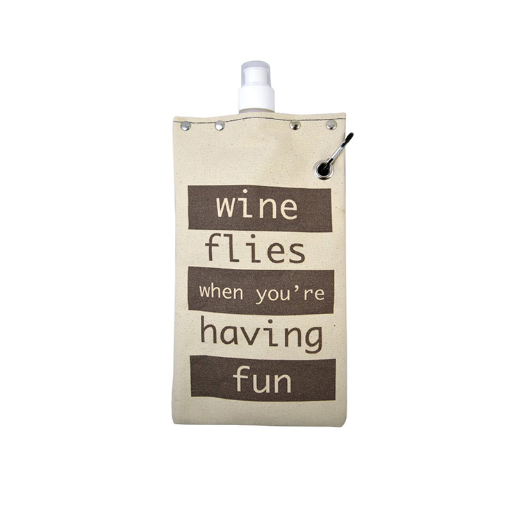 Canvas Personalized PU Leather Hip Flask 6oz Custom Logo Leather Flask Best Man Gift