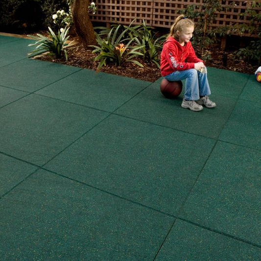 Резиновая плитка для детских площадок 50 мм