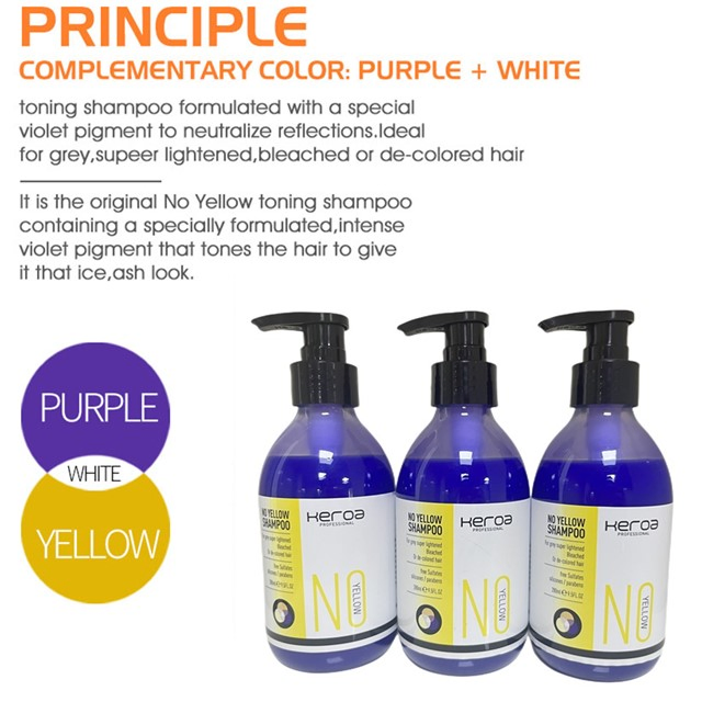 Remove Yellow Hair Color Tone Purple Silver No Yellow Shampoo