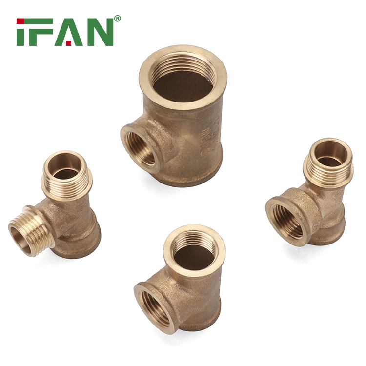 Ifan ISO15875 Reducing Tee Brass Bronze Pipe Fittings