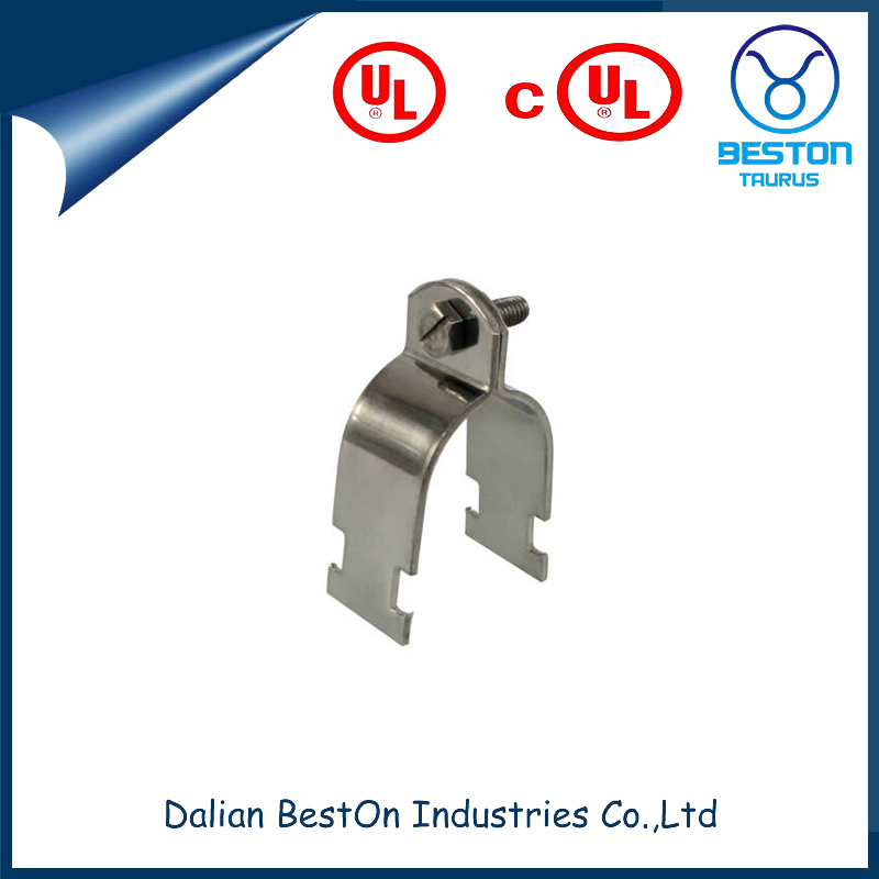 Dalian Beston China Heat Insulation Galvanized EMT Conduit Steel Strut Clamps Manufacturer Wholesale Electro-Galvanized Preservative Conduit Cushion Pipe Clamp