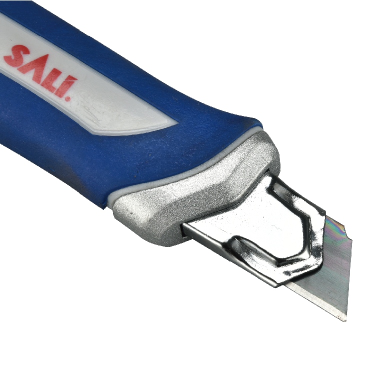 Sali 18mm Zinc Alloy+TPR Cover Retractable Utility Knife