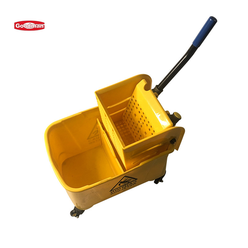 Commercial Wholesale Durable Single Down Side Press Janitor Cart Cleaning Plastic 20 Liter Mop Bucket with Wringer