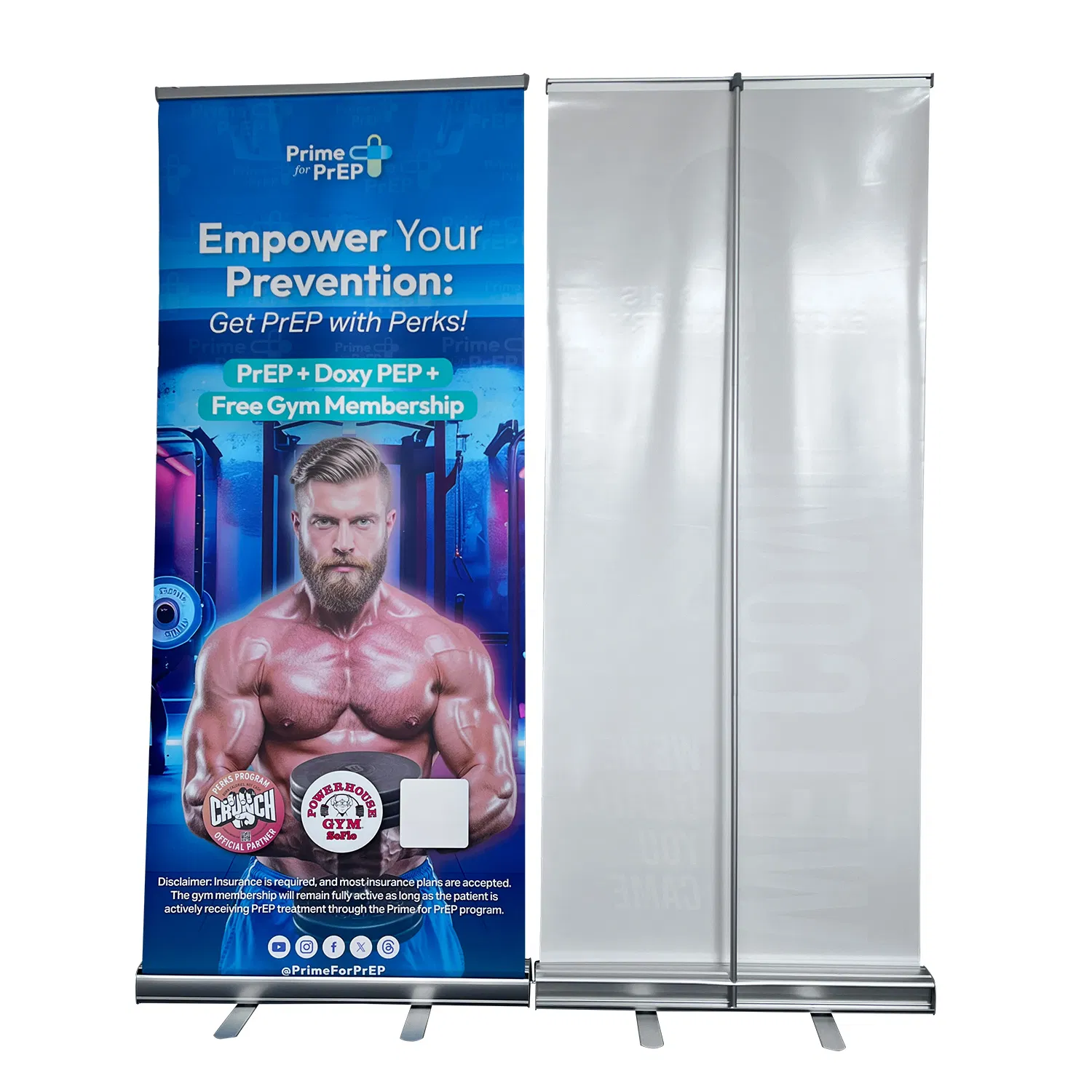 80X200cm Floor Stand Printing Flex Banner Recycle Aluminum Alloy Frame Holder