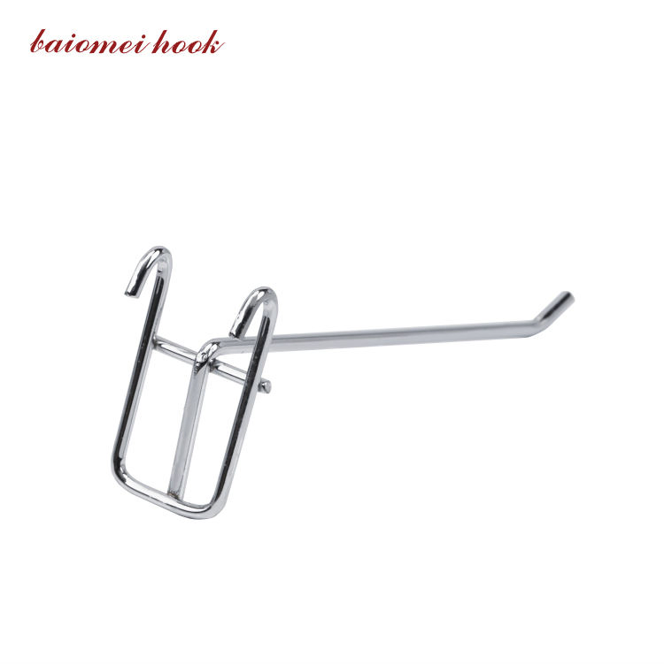 Metal Grid Single Wire Hook Meshwall Display Rack for Supermarket