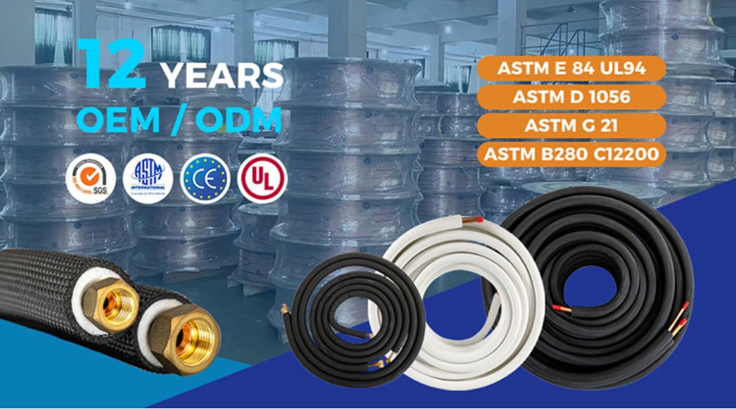 Insulation Copper Tube for Mini Split Line Set Air Conditioner Parts