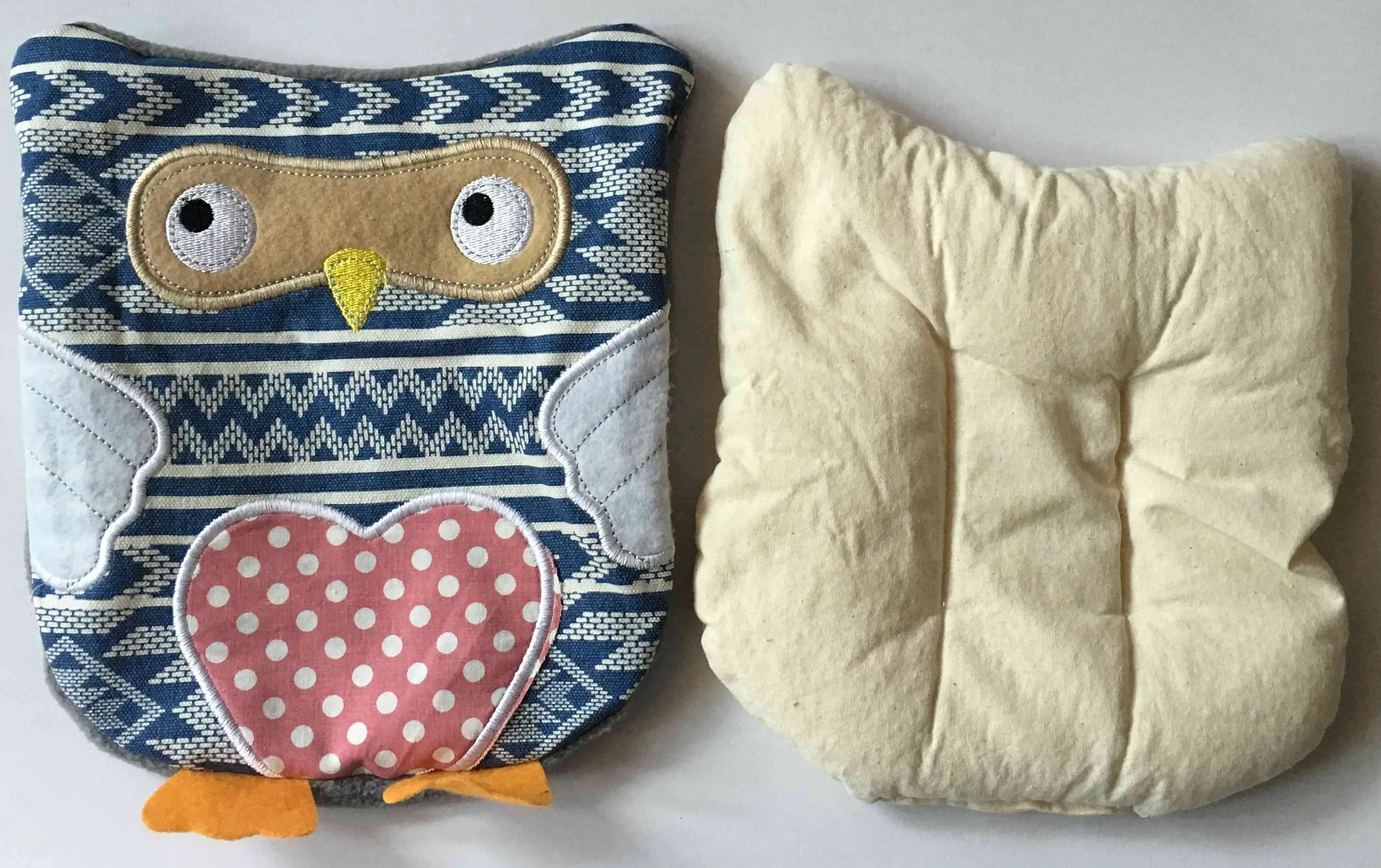 Owl Cover with Microwaveable Heating Pads