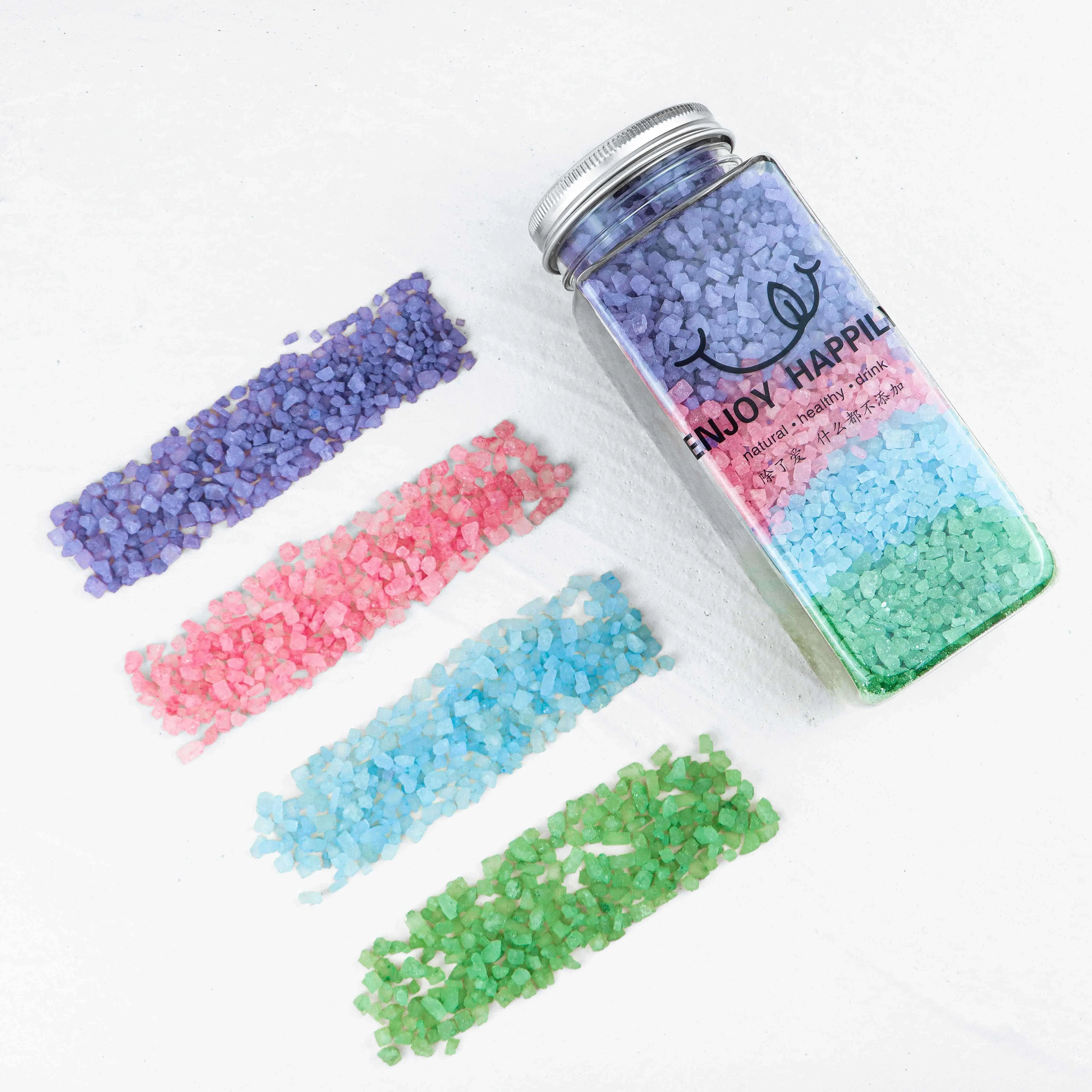 OEM Wholesale Private Label Colorful Salt Bath Fragrance Elaborate Bulk Bath Salt