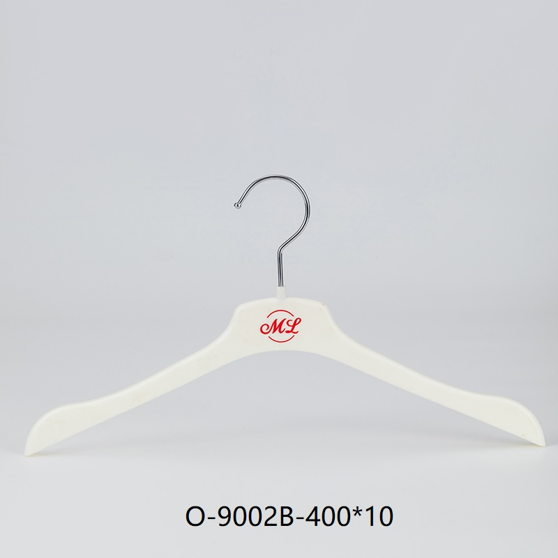Wholesale Durable Heavy Duty Eco-Friendly Plastic White Clothes Hanger with Logo