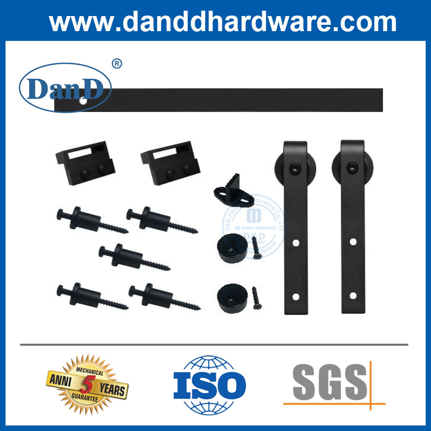 Modern Design Black Door Lock Set Slide and Barn Door Hardware