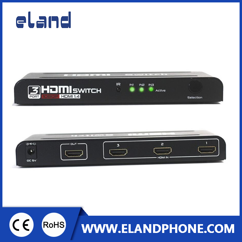 HDMI-коммутатор 3x1, 1080P, с пультом