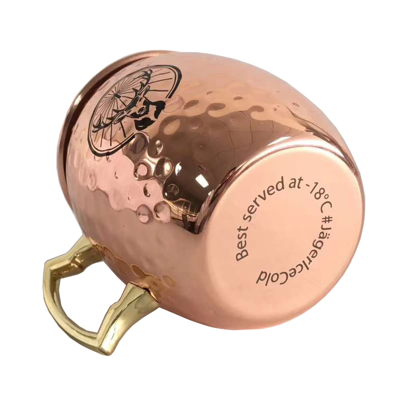 OEM Embossed Logo Hammered Moscow Mule Mug for Promotion Gift