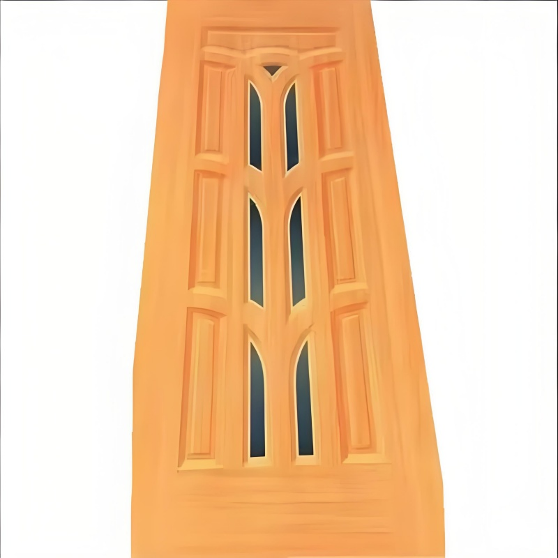 2.5mm 2.7mm 3mm Glossy Surface Polyester Flat HDF Door Skin with UV Surface