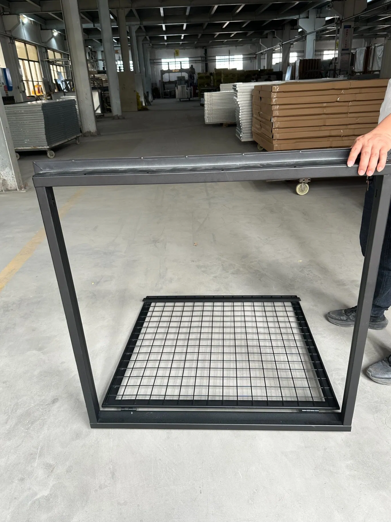 Mobile Storage Security Steel Window Set Bug Screen with Aluminum Window