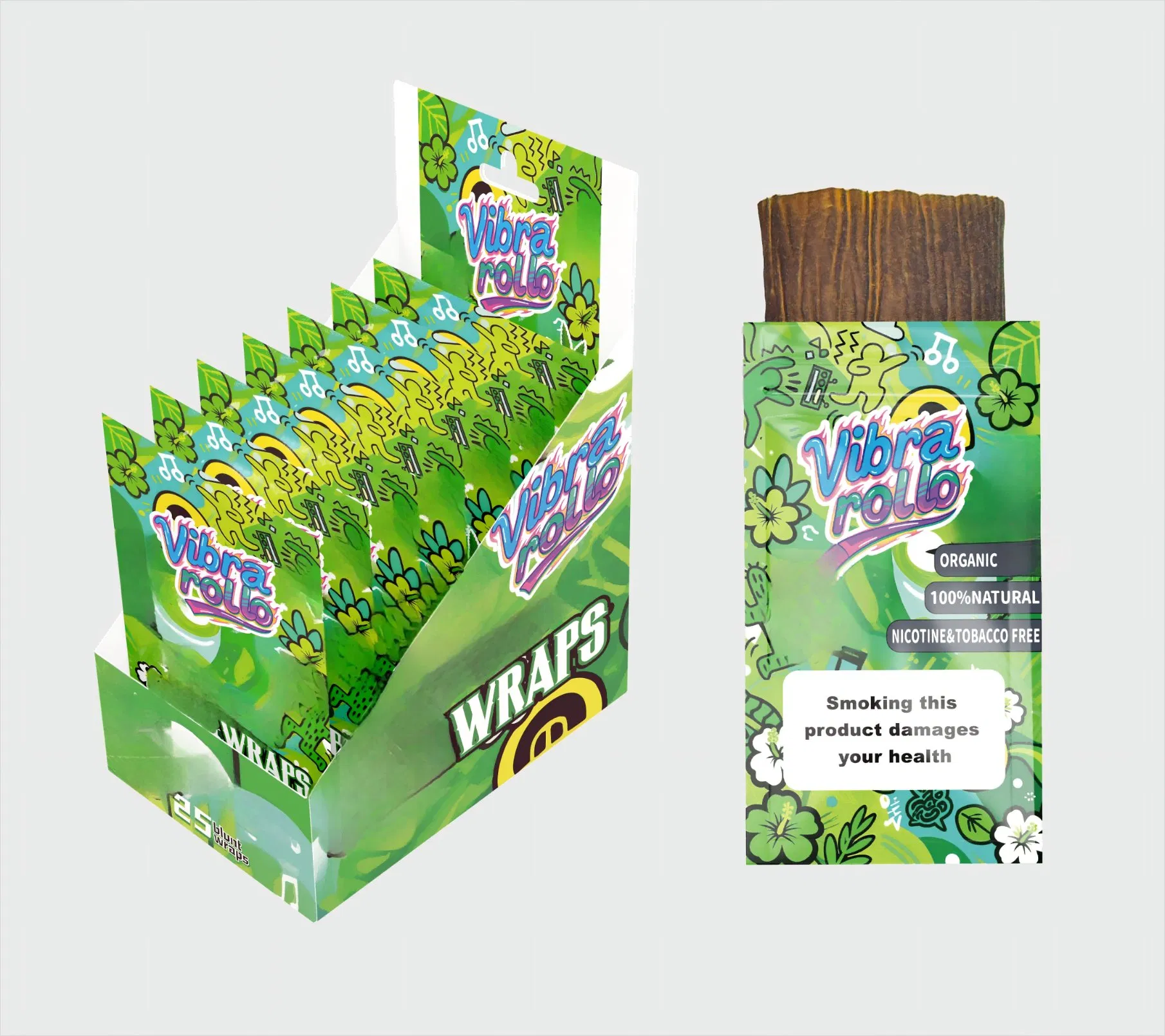Flexible Smooth - Burning Blueberry Flavor Slow - Burning Blunt Wraps