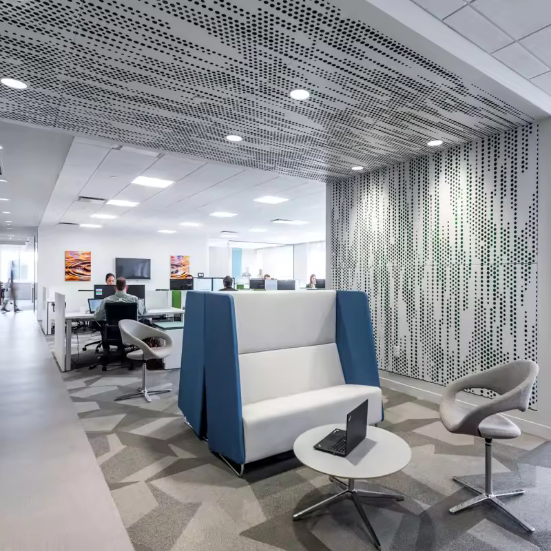 Aluminum Perforated Panel Curtain Wall Cladding Facade Panel for Buildings Material Laser Cut Screen