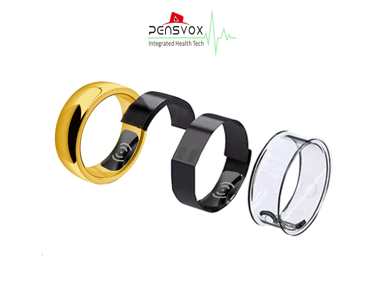 Умное кольцо для здоровья с беспроводной зарядкой