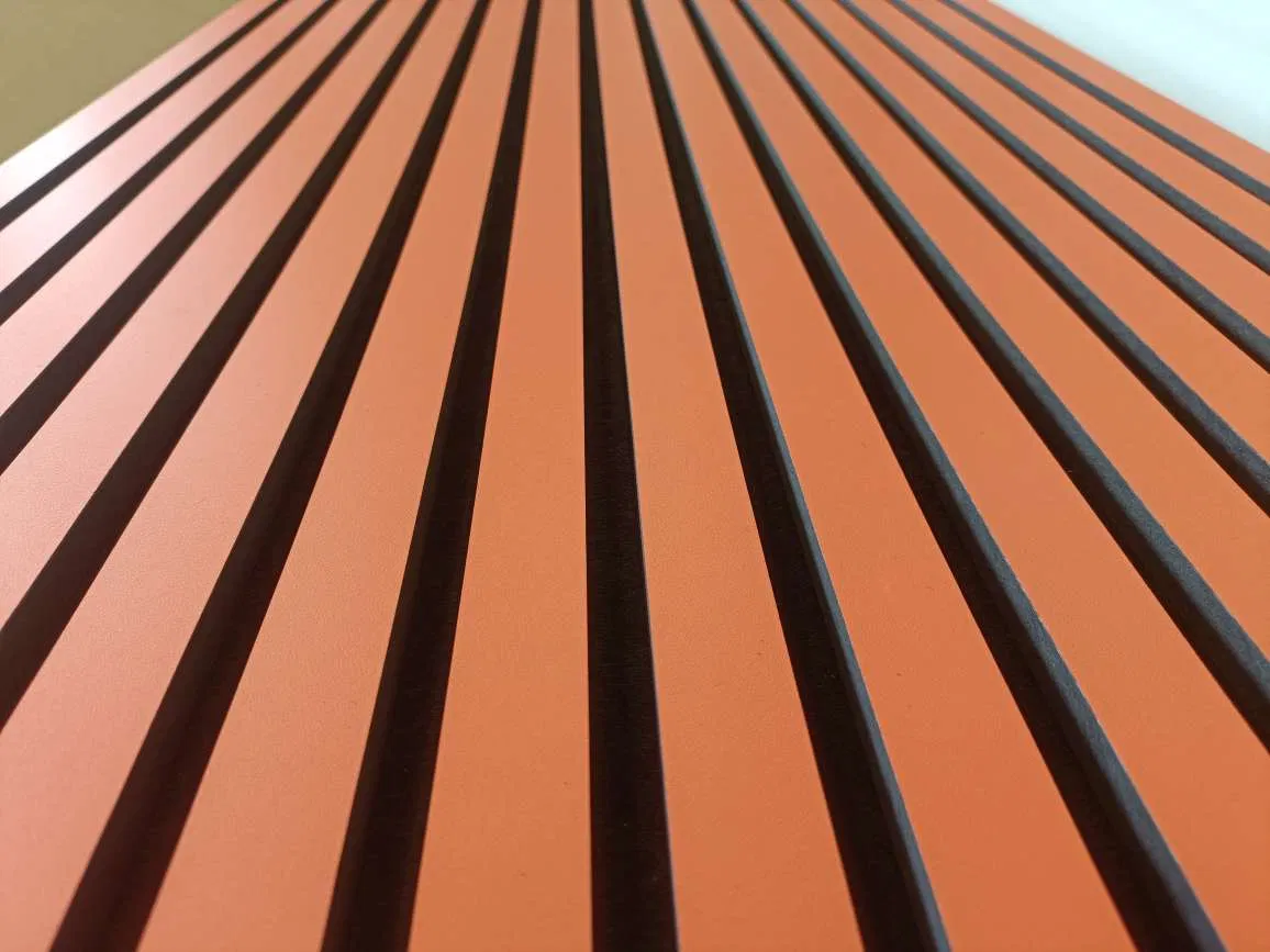 Modern New Arrival Pet Felt Sound-Proof MDF Slat Wall Panel 600*3000*22mm