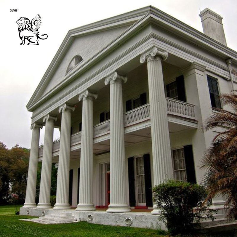 Factory Custom Greece Building Decor House Stone Pillars Design Indoor Marble Greek Ionic Column