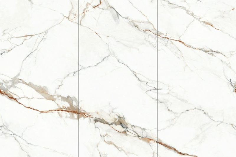 Polished Sintered Stone 1200X2700*9mm Golden Large Porcelain Marble Look Slabs for Counter Top