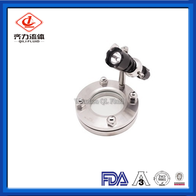 Stainless Steel Flange Type Sight Glass with Light