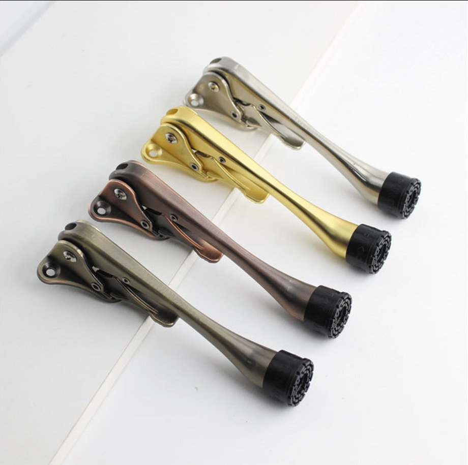 Treadle Type Manufacture High Quality Wooden Door Zinc Alloy Horseshoe Shape Door Suction Stopper for Home Door Bolt