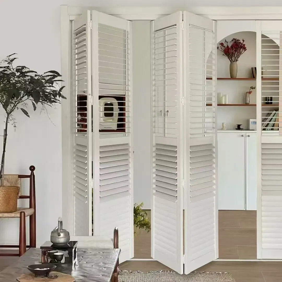 CE Sliding/Track Plantation Window Shutter/Lourve for Living Room / Paulownia/Basswood/PVC Options Used Windows