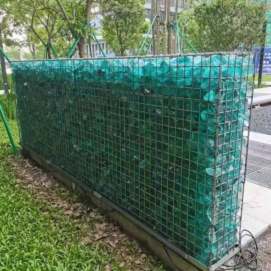 Colorful Crushed Glass Chunks for Decoration Glass Rocks for Landscaping